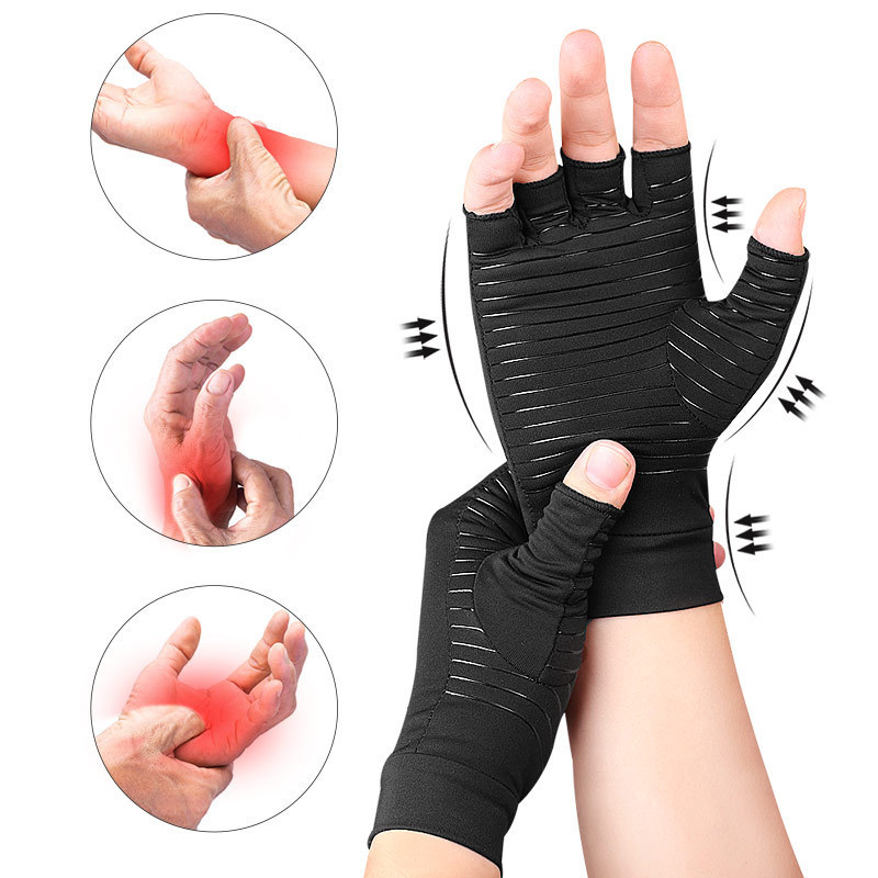 Copper Arthritis Gloves, Compression Gloves for Hands and Fingers Rehabilitation, Arthritis Gloves for Women Men Relief Hand Pain of Arthritis, Swelling, Carpal Tunnel